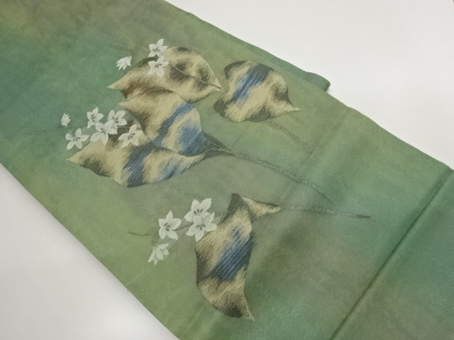 JAPANESE NAGOYA OBI FOR SUMMER / WOVEN FLOWER
